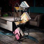 Vinyl Record Storage Rack 3-Tier LP Album Display Holder Holds 290–330 Records for Living Room Home Studio Music Room