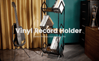 Vinyl Record Storage Rack 3-Tier LP Album Display Holder Holds 290–330 Records for Living Room Home Studio Music Room
