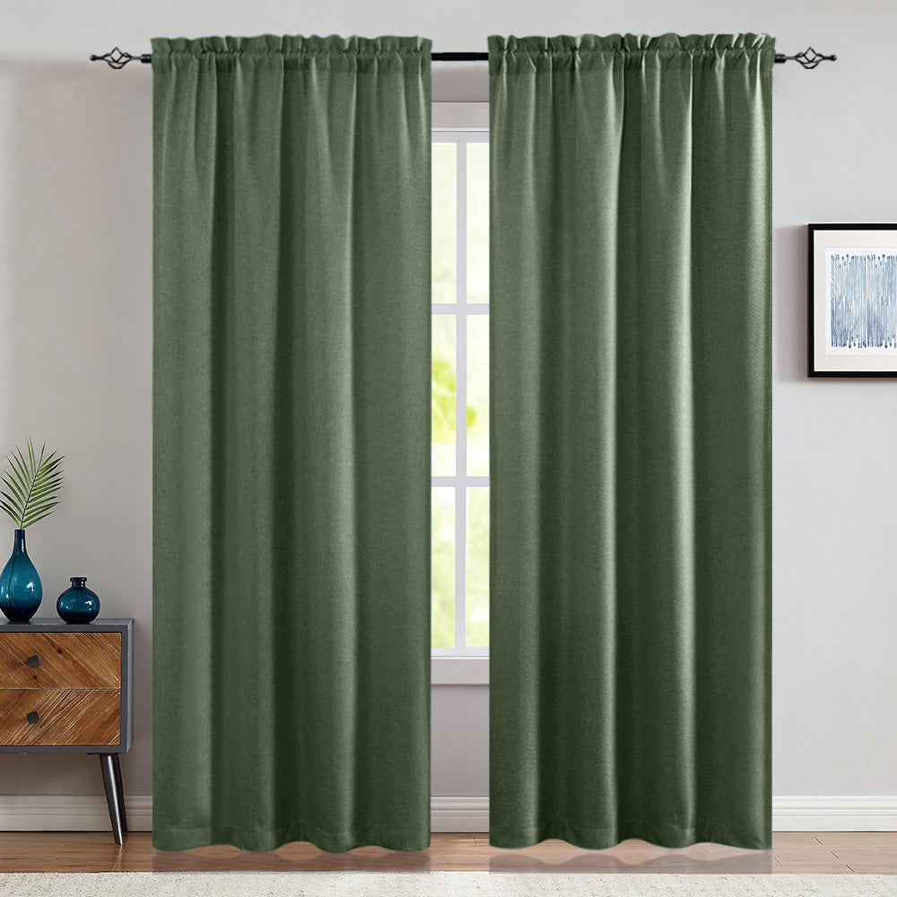 Blackout Curtains 2 Panels 80% Room Darkening 40"W x 95"L – Thermal Insulated Rod Pocket Drapes for Bedroom Living Room, Navy Blue Textured Privacy Window Curtains