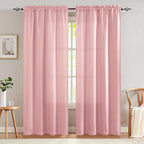 Blackout Curtains 2 Panels 80% Room Darkening 40"W x 95"L – Thermal Insulated Rod Pocket Drapes for Bedroom Living Room, Navy Blue Textured Privacy Window Curtains