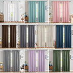 Blackout Curtains 2 Panels 80% Room Darkening 40"W x 95"L – Thermal Insulated Rod Pocket Drapes for Bedroom Living Room, Navy Blue Textured Privacy Window Curtains