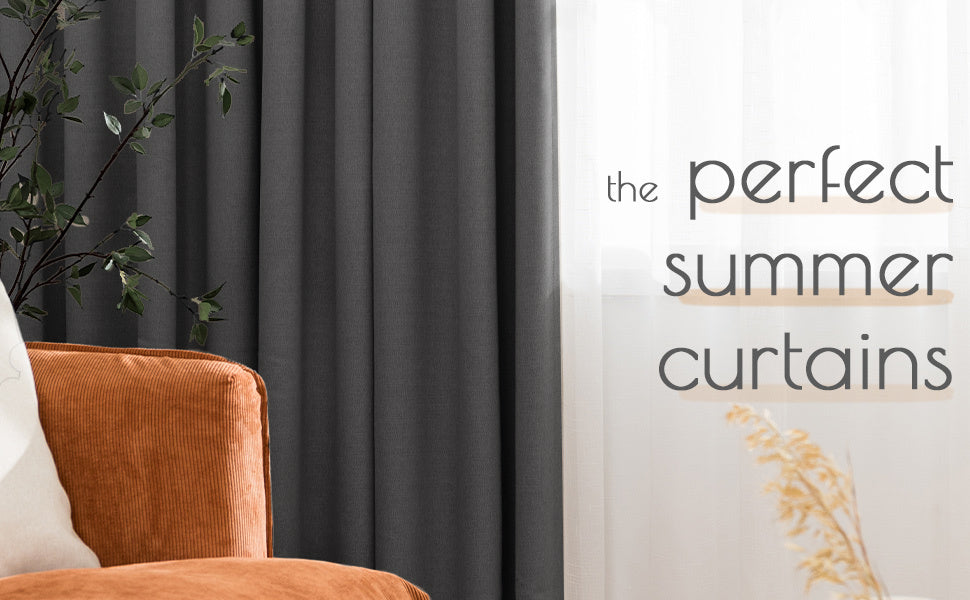 Blackout Curtains 2 Panels 80% Room Darkening 40"W x 95"L – Thermal Insulated Rod Pocket Drapes for Bedroom Living Room, Navy Blue Textured Privacy Window Curtains