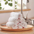 Oil-Resistant Kitchen Mesh Cleaning Cloths, 5-Pack – Non-Woven Non-Stick Grease Rags for Kitchen & Car Wiping, Reusable & Long-Lasting