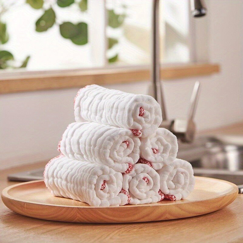 Oil-Resistant Kitchen Mesh Cleaning Cloths, 5-Pack – Non-Woven Non-Stick Grease Rags for Kitchen & Car Wiping, Reusable & Long-Lasting
