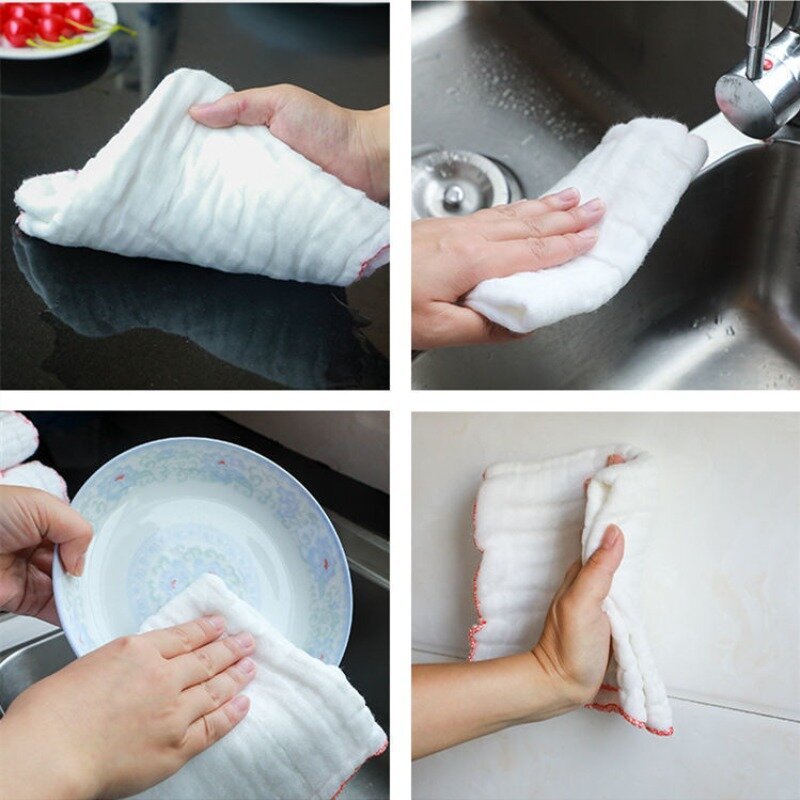 Oil-Resistant Kitchen Mesh Cleaning Cloths, 5-Pack – Non-Woven Non-Stick Grease Rags for Kitchen & Car Wiping, Reusable & Long-Lasting