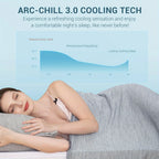 Cooling Blanket Arc-Chill Cool 3.0 Fiber Q-Max Over 0.5 Absorbs Body Heat for Hot Sleepers Night Sweats Lightweight Summer Double-Sided Hypoallergenic Throw Twin Queen King Blue Gray