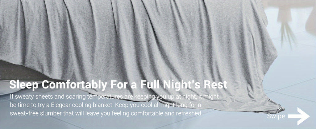 Cooling Blanket Arc-Chill Cool 3.0 Fiber Q-Max Over 0.5 Absorbs Body Heat for Hot Sleepers Night Sweats Lightweight Summer Double-Sided Hypoallergenic Throw Twin Queen King Blue Gray