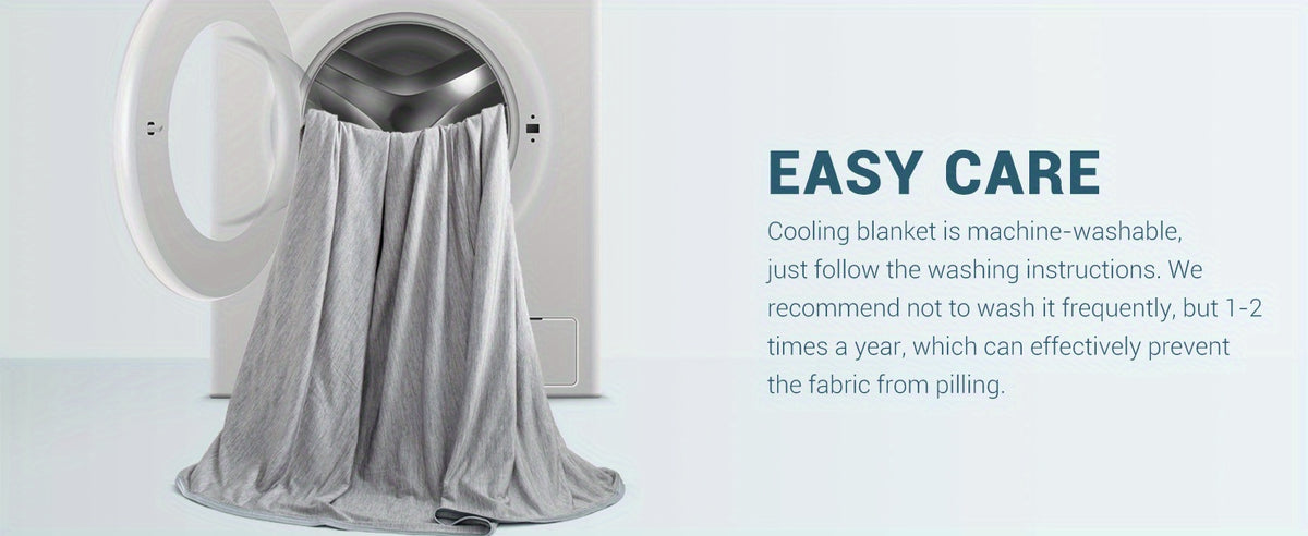 Cooling Blanket Arc-Chill Cool 3.0 Fiber Q-Max Over 0.5 Absorbs Body Heat for Hot Sleepers Night Sweats Lightweight Summer Double-Sided Hypoallergenic Throw Twin Queen King Blue Gray