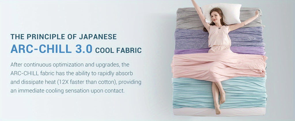 Cooling Blanket Arc-Chill Cool 3.0 Fiber Q-Max Over 0.5 Absorbs Body Heat for Hot Sleepers Night Sweats Lightweight Summer Double-Sided Hypoallergenic Throw Twin Queen King Blue Gray