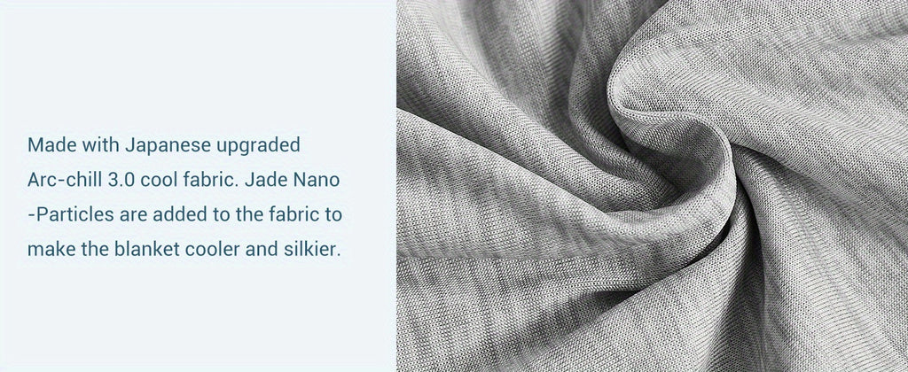 Cooling Blanket Arc-Chill Cool 3.0 Fiber Q-Max Over 0.5 Absorbs Body Heat for Hot Sleepers Night Sweats Lightweight Summer Double-Sided Hypoallergenic Throw Twin Queen King Blue Gray