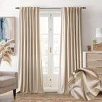 Velvet Blackout Curtains 2 Panels Luxury Thermal Insulated – Room Darkening Drapes Back Tab & Rod Pocket for Bedroom Living Room, 7 Colors 6 Sizes 84-120 Inch