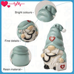 Nurse Gnome Figurine 4.7" Desk Decor – Unique Nurse Day Gift for Nurses, Doctors & Hospital Office Decoration