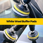 Drill Brush Attachments Set 20 Pack – Power Scrubber Brushes, Scrub Pads, Sponge & Buffing Pads with Extension Rod for Bathroom, Tile, Grout, Car Polishing, Kitchen & Shower Cleaning – Car Polishing Pad Kit