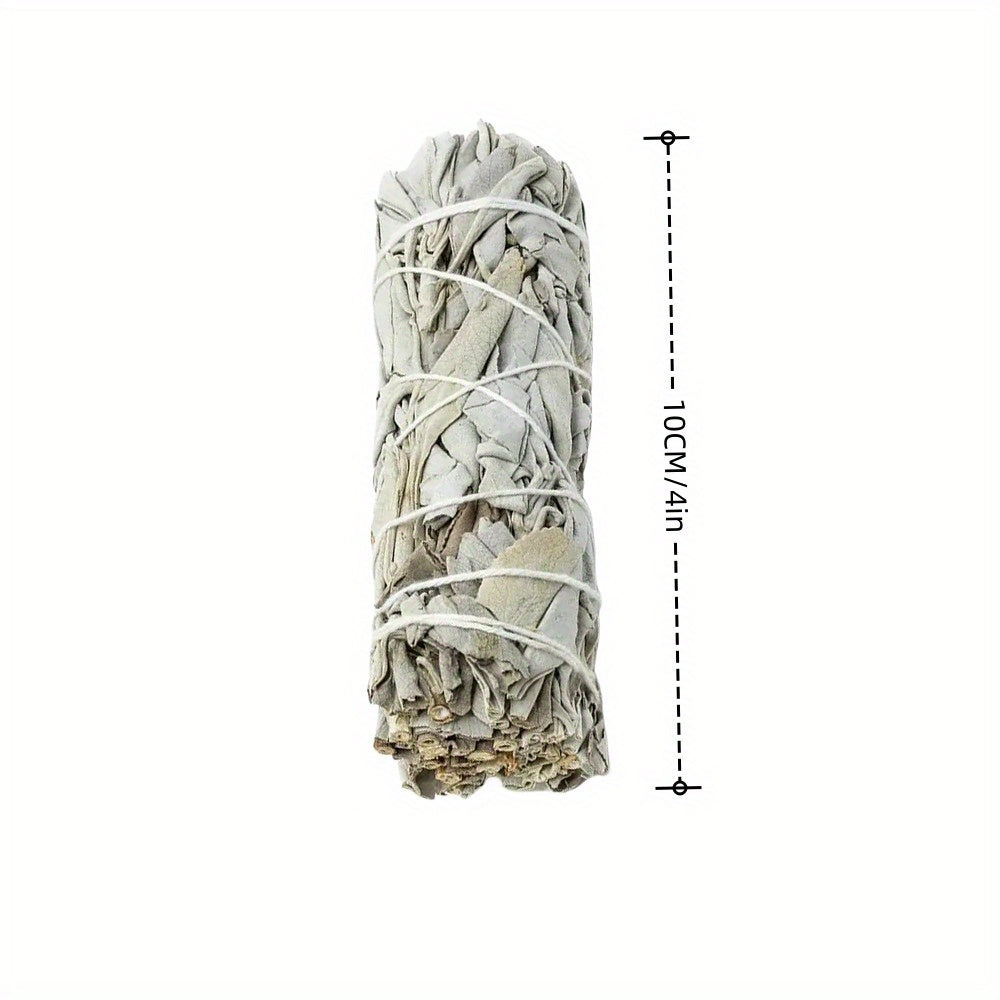 White Sage Smudge Kit 6-Piece Complete Altar Set – 4" Sage Sticks, Abalone Shell, Carved Cobra Tripod Stand, Turkey Feather, White Sand & Blessing Card for Cleansing & Meditation