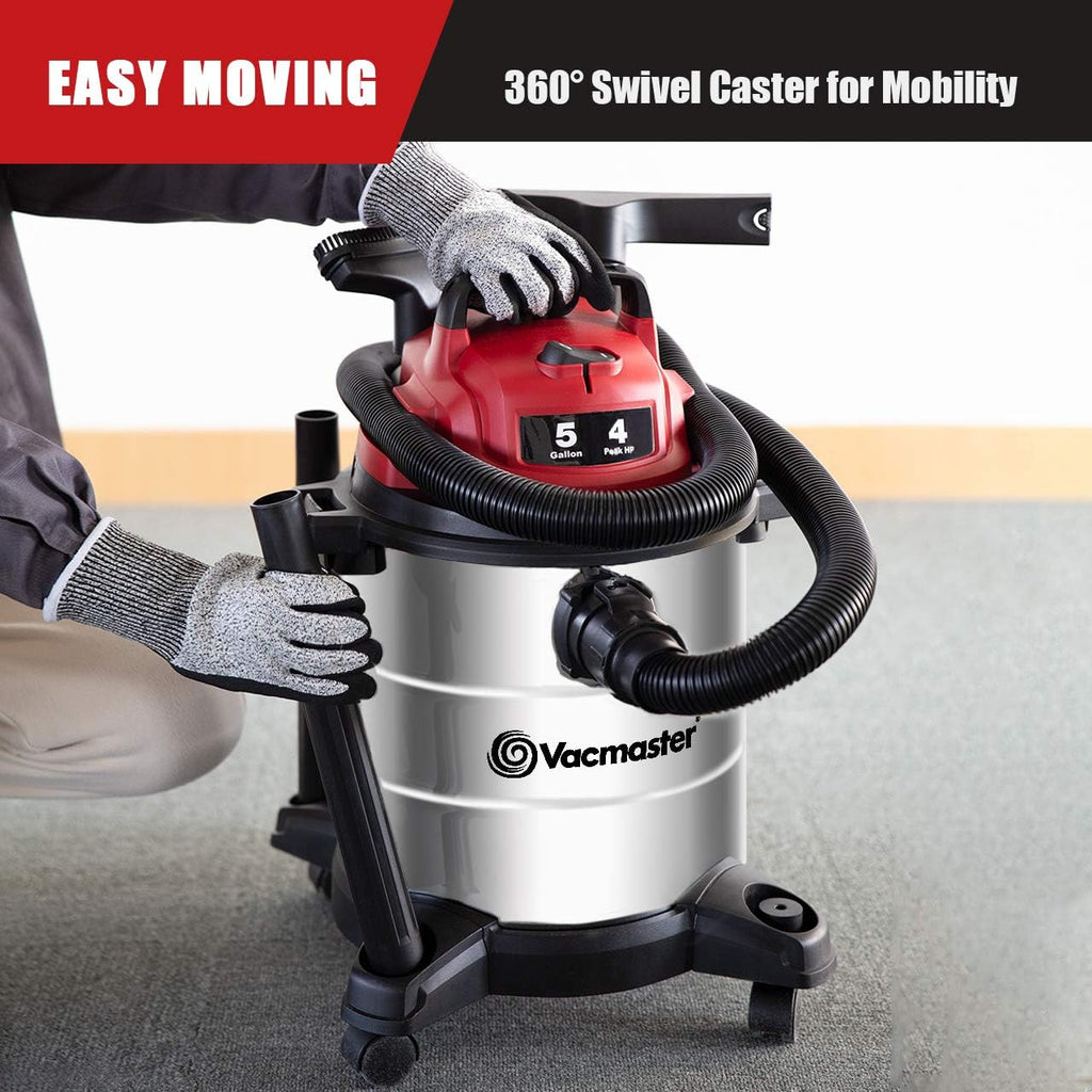 Wet Dry Shop Vac 5 & 8 Gallon – Premium Wet Dry Vacuum with Blower Function, 10ft Cord, 16KPa & 20KPa Suction for Dog Hair, Garage, Car, Home & Workshop