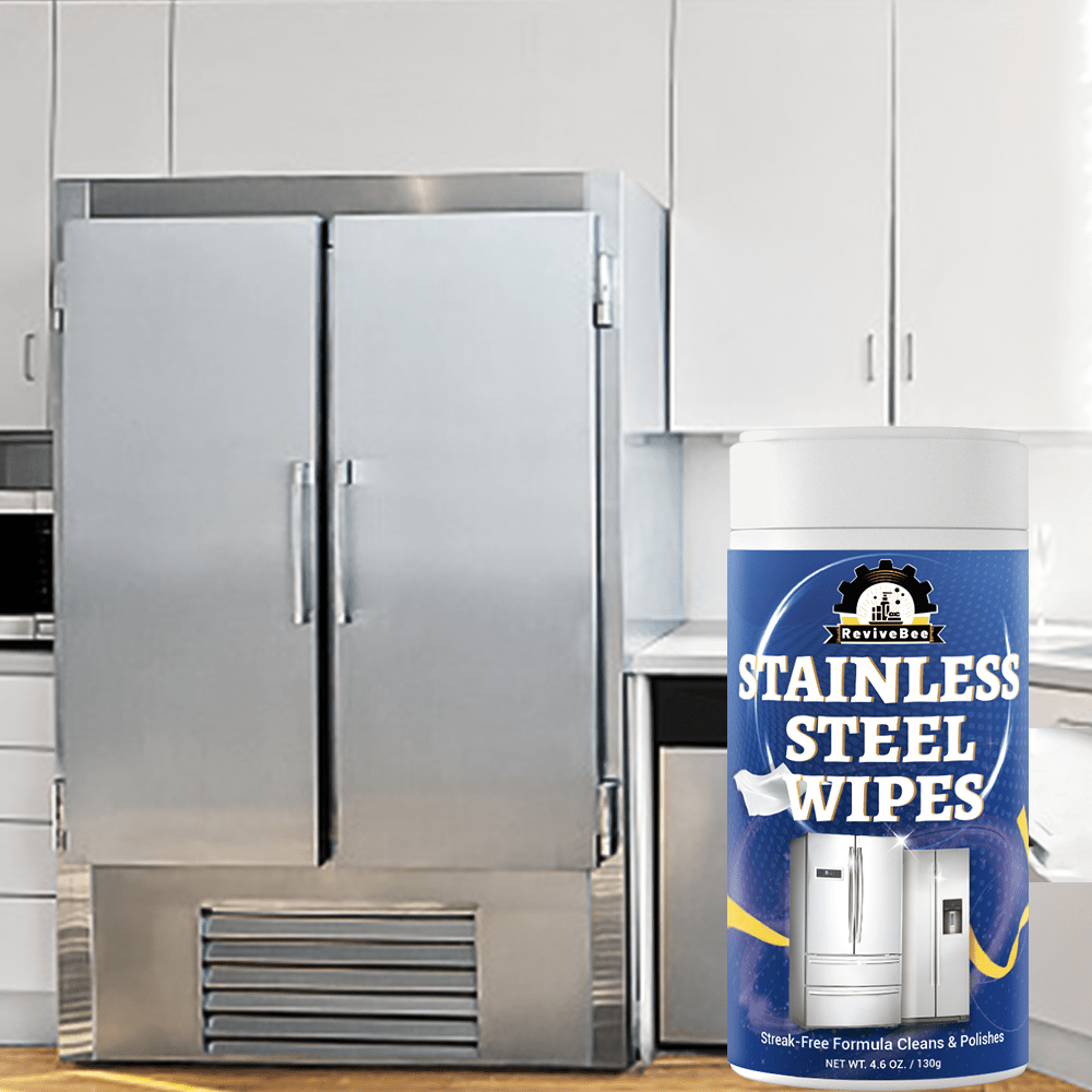 Stainless Steel Cleaning Wipes for Kitchen, Citric Acid Formula Deep Cleans Grease & Grime from Appliances, Sinks & Fixtures, Gentle on Hands Quick Kitchen Cleaning Wipes