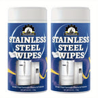 Stainless Steel Cleaning Wipes for Kitchen, Citric Acid Formula Deep Cleans Grease & Grime from Appliances, Sinks & Fixtures, Gentle on Hands Quick Kitchen Cleaning Wipes