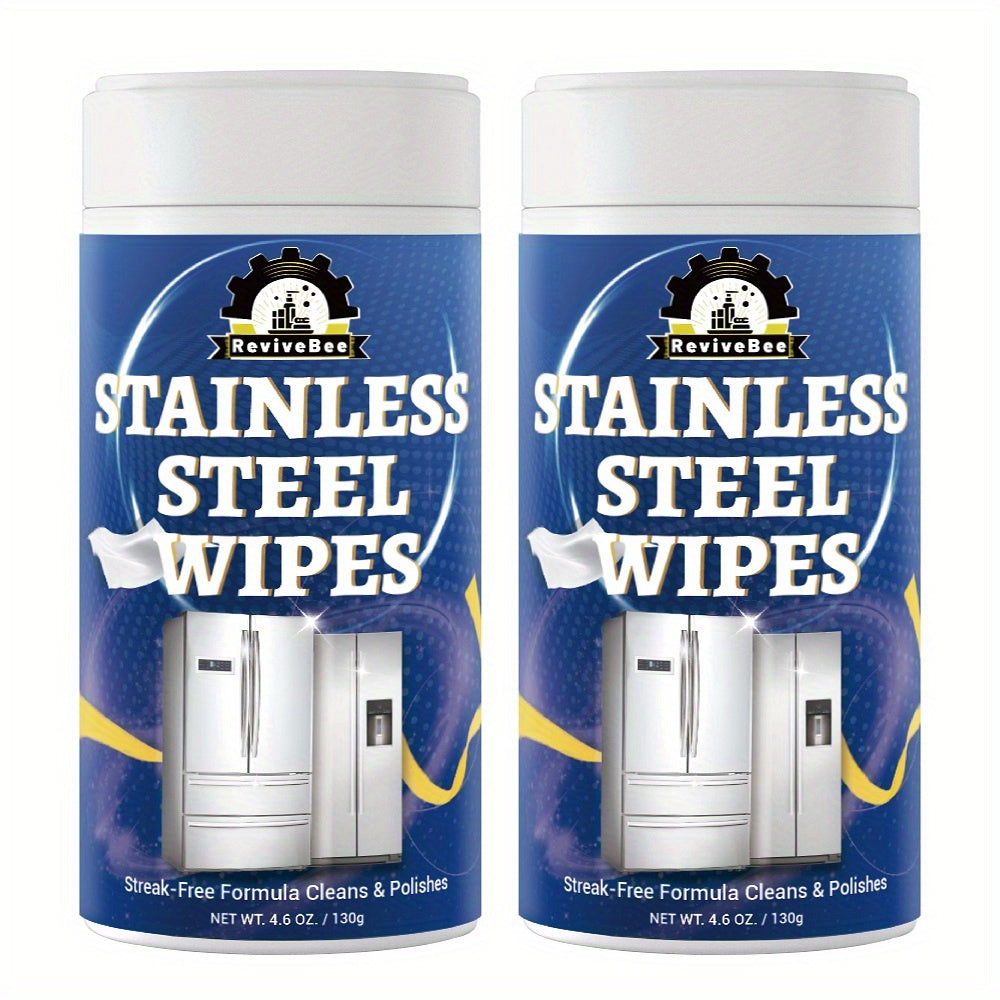Stainless Steel Cleaning Wipes for Kitchen, Citric Acid Formula Deep Cleans Grease & Grime from Appliances, Sinks & Fixtures, Gentle on Hands Quick Kitchen Cleaning Wipes
