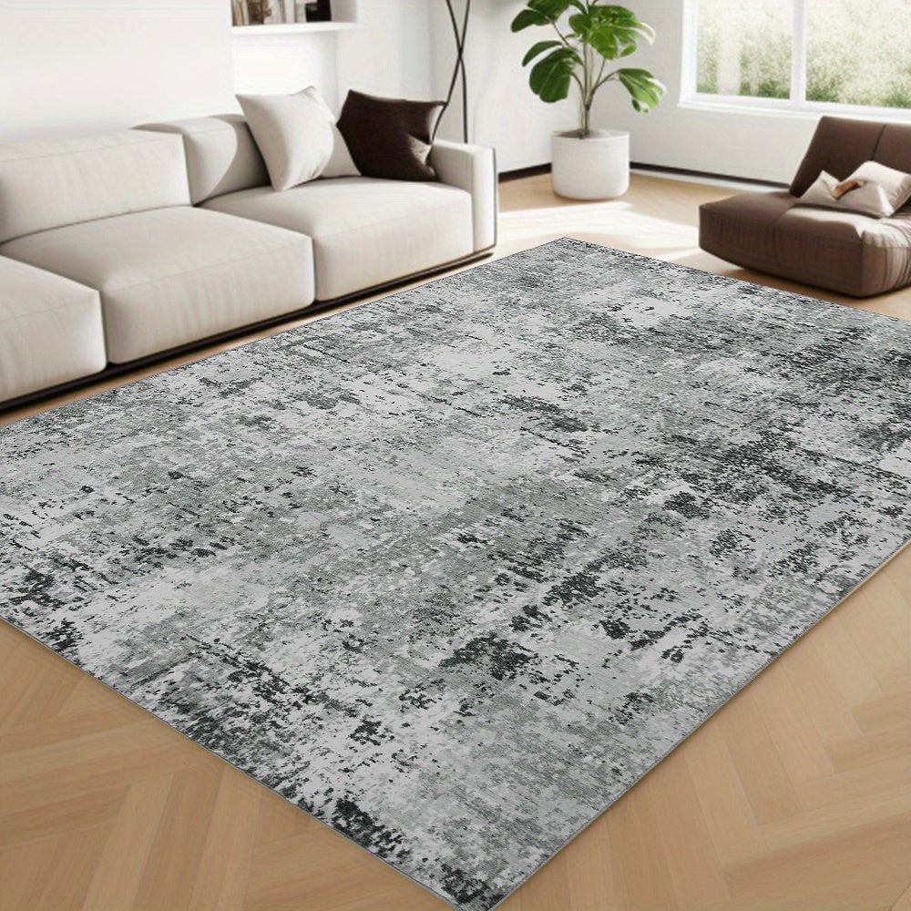 Washable Vintage Abstract Area Rug – Non-Slip, Foldable, Ultra-Soft | Gray | 5 Sizes