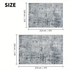 Washable Vintage Abstract Area Rug – Non-Slip, Foldable, Ultra-Soft | Gray | 5 Sizes