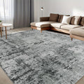 Washable Vintage Abstract Area Rug – Non-Slip, Foldable, Ultra-Soft | Gray | 5 Sizes