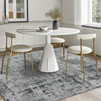 Washable Vintage Abstract Area Rug – Non-Slip, Foldable, Ultra-Soft | Gray | 5 Sizes