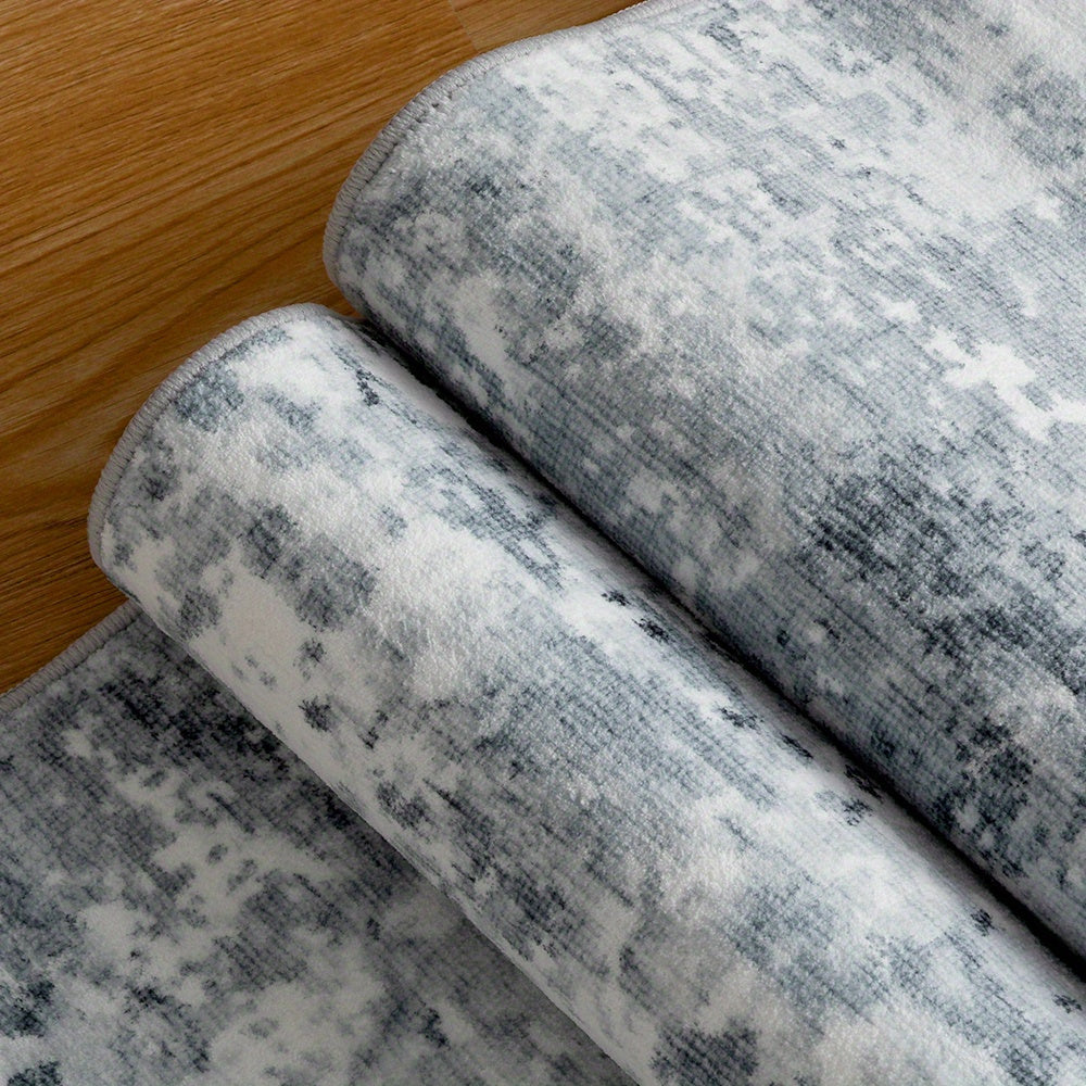 Washable Vintage Abstract Area Rug – Non-Slip, Foldable, Ultra-Soft | Gray | 5 Sizes