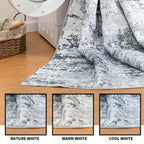 Washable Vintage Abstract Area Rug – Non-Slip, Foldable, Ultra-Soft | Gray | 5 Sizes