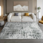 Washable Vintage Abstract Area Rug – Non-Slip, Foldable, Ultra-Soft | Gray | 5 Sizes