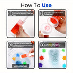 Toilet Bowl Cleaner Gel Stamps with Dispenser – Dissolves Yellow Scale, Water & Urine Stains, Auto-Release Per Flush, Air Freshening Scent, for Toilet, Wash Basin, Bathroom & RV