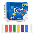 Toilet Bowl Cleaner Gel Stamps with Dispenser – Dissolves Yellow Scale, Water & Urine Stains, Auto-Release Per Flush, Air Freshening Scent, for Toilet, Wash Basin, Bathroom & RV