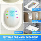 Toilet Bowl Cleaner Gel Stamps with Dispenser – Dissolves Yellow Scale, Water & Urine Stains, Auto-Release Per Flush, Air Freshening Scent, for Toilet, Wash Basin, Bathroom & RV
