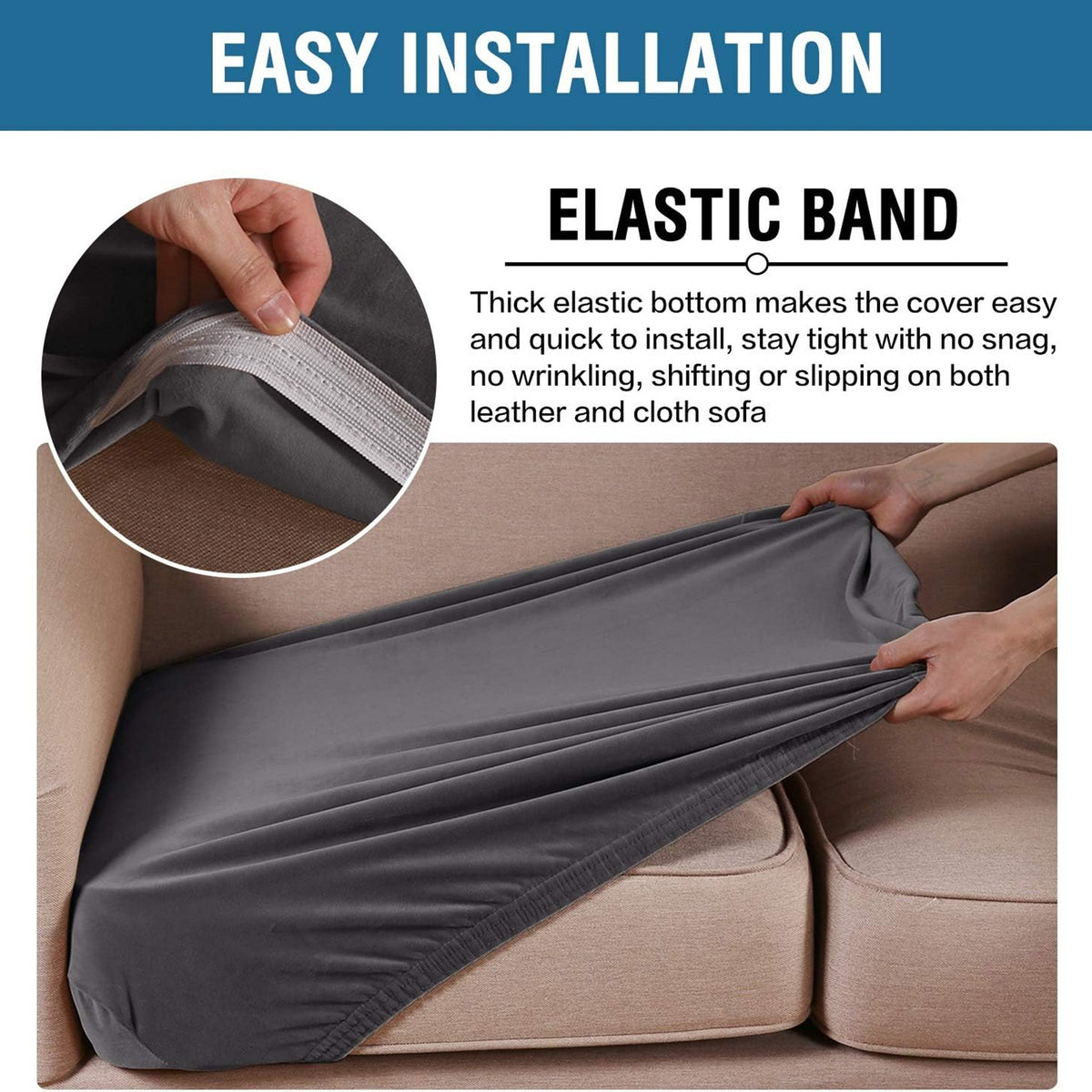 Velvet Stretch Cushion Cover Slipcover for Sofa Armchair Living Room Seat Cushion Protector Plush Couch Cover 1 2 3 Seater