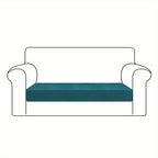 Velvet Stretch Cushion Cover Slipcover for Sofa Armchair Living Room Seat Cushion Protector Plush Couch Cover 1 2 3 Seater
