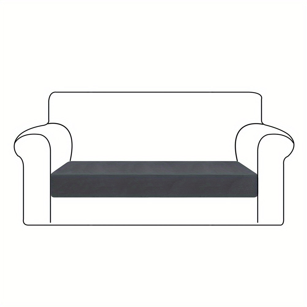 Velvet Stretch Cushion Cover Slipcover for Sofa Armchair Living Room Seat Cushion Protector Plush Couch Cover 1 2 3 Seater