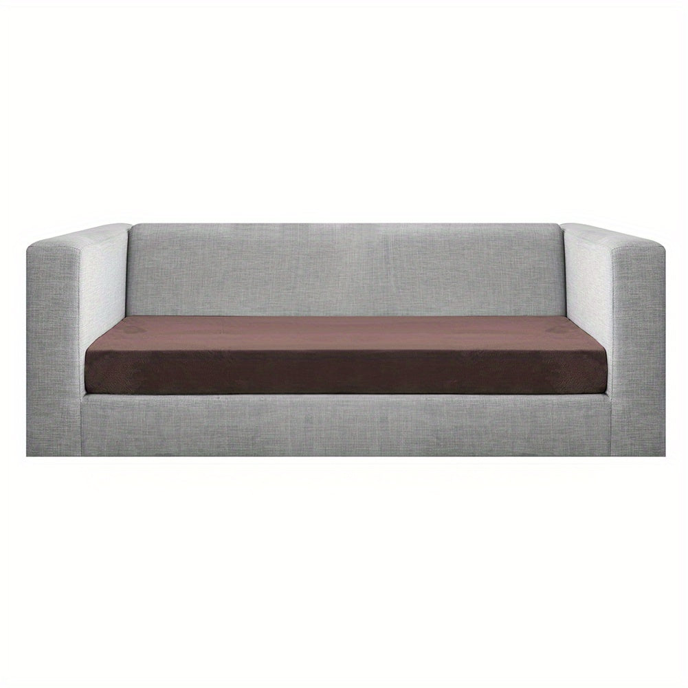 Velvet Stretch Cushion Cover Slipcover for Sofa Armchair Living Room Seat Cushion Protector Plush Couch Cover 1 2 3 Seater