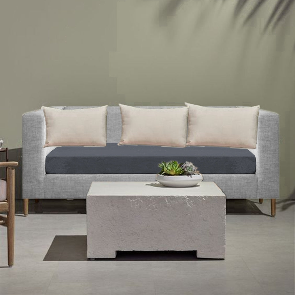 Velvet Stretch Cushion Cover Slipcover for Sofa Armchair Living Room Seat Cushion Protector Plush Couch Cover 1 2 3 Seater