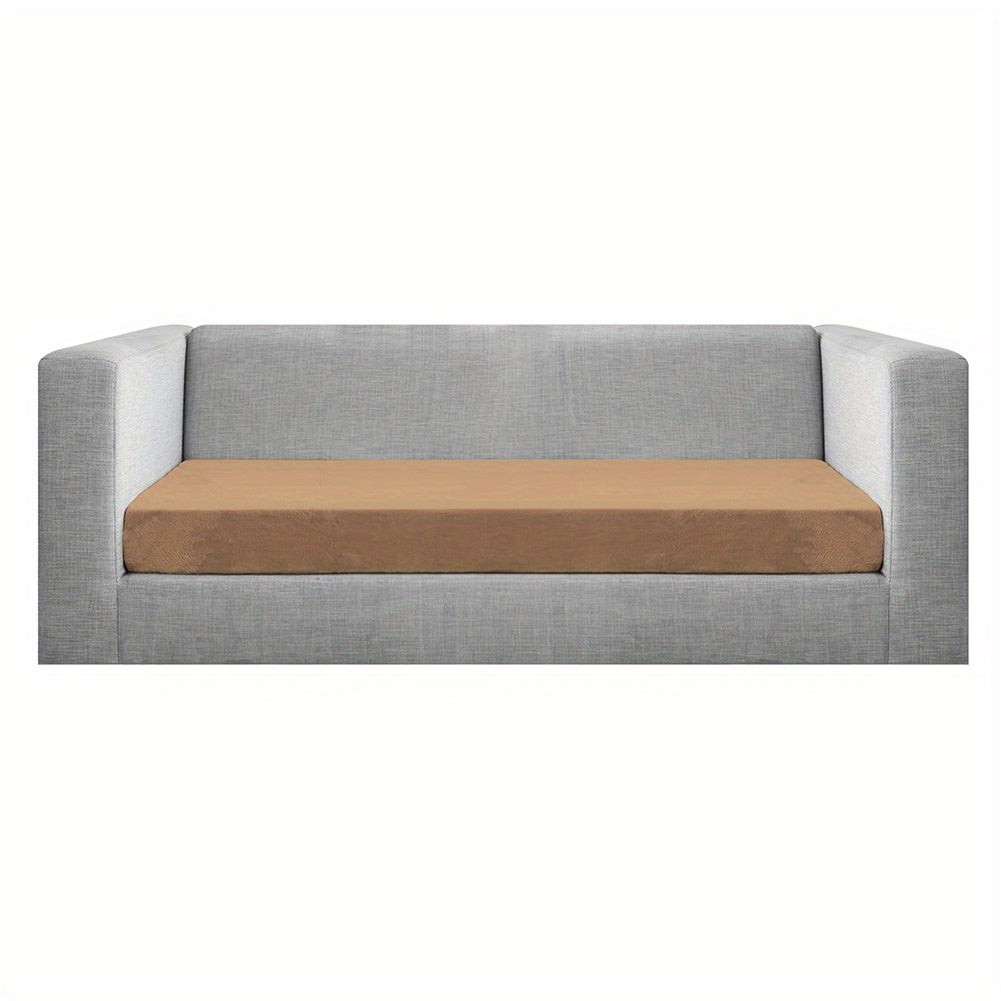Velvet Stretch Cushion Cover Slipcover for Sofa Armchair Living Room Seat Cushion Protector Plush Couch Cover 1 2 3 Seater