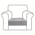 Velvet Stretch Cushion Cover Slipcover for Sofa Armchair Living Room Seat Cushion Protector Plush Couch Cover 1 2 3 Seater