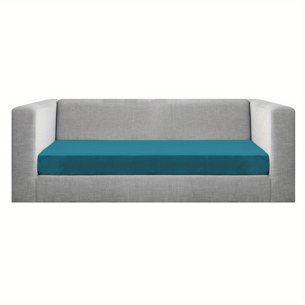 Velvet Stretch Cushion Cover Slipcover for Sofa Armchair Living Room Seat Cushion Protector Plush Couch Cover 1 2 3 Seater