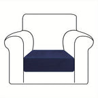 Velvet Stretch Cushion Cover Slipcover for Sofa Armchair Living Room Seat Cushion Protector Plush Couch Cover 1 2 3 Seater