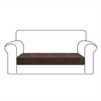 Velvet Stretch Cushion Cover Slipcover for Sofa Armchair Living Room Seat Cushion Protector Plush Couch Cover 1 2 3 Seater