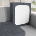 Velvet Stretch Cushion Cover Slipcover for Sofa Armchair Living Room Seat Cushion Protector Plush Couch Cover 1 2 3 Seater