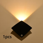 Magnetic LED Motion Sensor Night Light No-Drill Wall Light USB Rechargeable - Adjustable Brightness, IP44, Animal Art Design for Bedroom Hallway Cabinet Staircase Home Decor - Warm & White Options