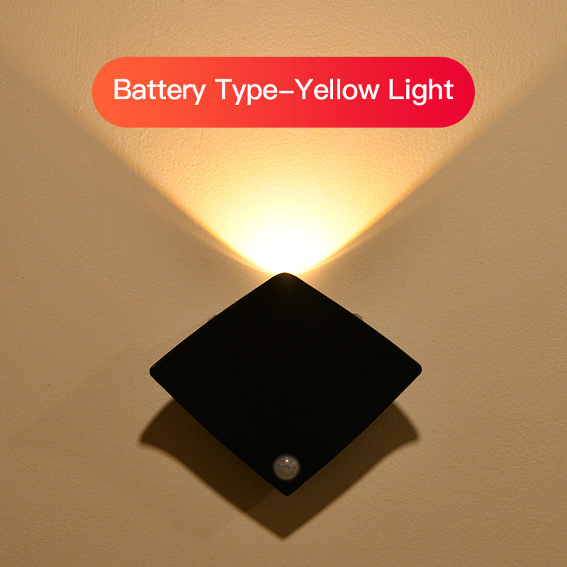 Magnetic LED Motion Sensor Night Light No-Drill Wall Light USB Rechargeable - Adjustable Brightness, IP44, Animal Art Design for Bedroom Hallway Cabinet Staircase Home Decor - Warm & White Options