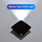 Magnetic LED Motion Sensor Night Light No-Drill Wall Light USB Rechargeable - Adjustable Brightness, IP44, Animal Art Design for Bedroom Hallway Cabinet Staircase Home Decor - Warm & White Options
