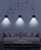 Magnetic LED Motion Sensor Night Light No-Drill Wall Light USB Rechargeable - Adjustable Brightness, IP44, Animal Art Design for Bedroom Hallway Cabinet Staircase Home Decor - Warm & White Options