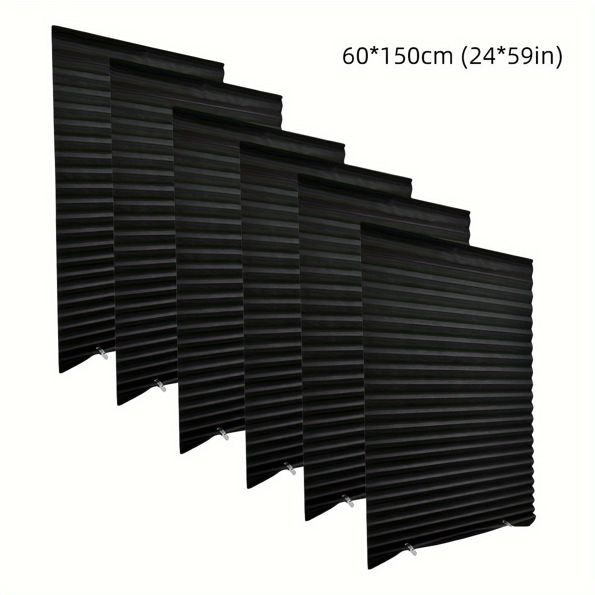 Cordless Pleated Window Shades 6 Pack No Drill - Light Filtering Room Darkening Blinds with Clips, Child Safe, 5 Colors 2 Sizes for Bedroom Living Room Office