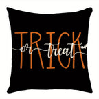 Halloween Pillow Covers Set of 4 Pumpkin Ghost Plaid Linen Throw Pillow Cases – Farmhouse Polka Dot Decorative Cushion Covers for Sofa Bedroom Office Car, Spooky Season Home Decor