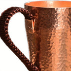 Handcrafted Copper Mug with Hammer Pattern – Artisan Copper Coffee & Tea Cup – Versatile Drinking Vessel for Coffee, Tea, Milk & Water